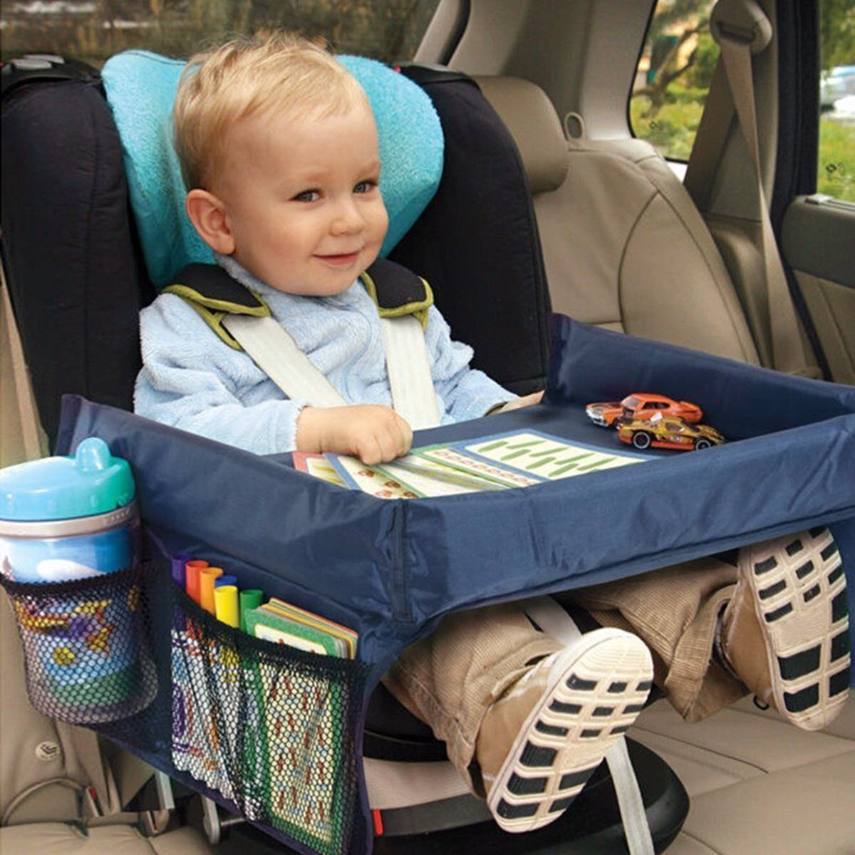 car booster seat with tray