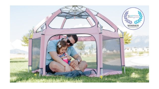 sunset orange kids playpen