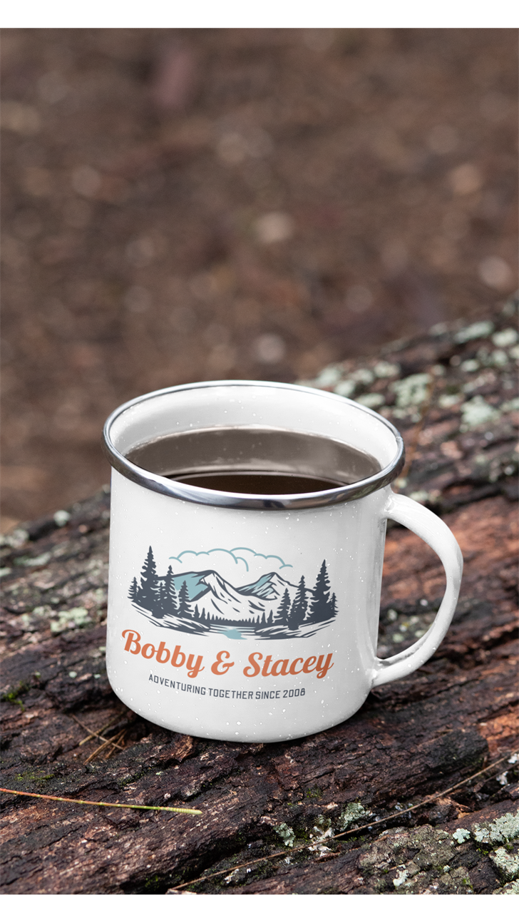 Customizable Camping Mugs For Adventure & Van Life Couples, Collection